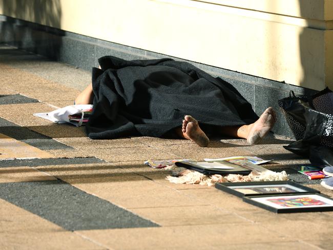 Generic image of a homeless on the street in the Brisbane CBD. Brisbane Wednesday 19th June 2024 Picture David Clark