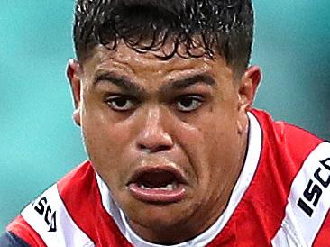 Roosters' Latrell Mitchell during NRL match Sydney Roosters v Canterbury Bulldogs at the SCG. Picture. Phil Hillyard