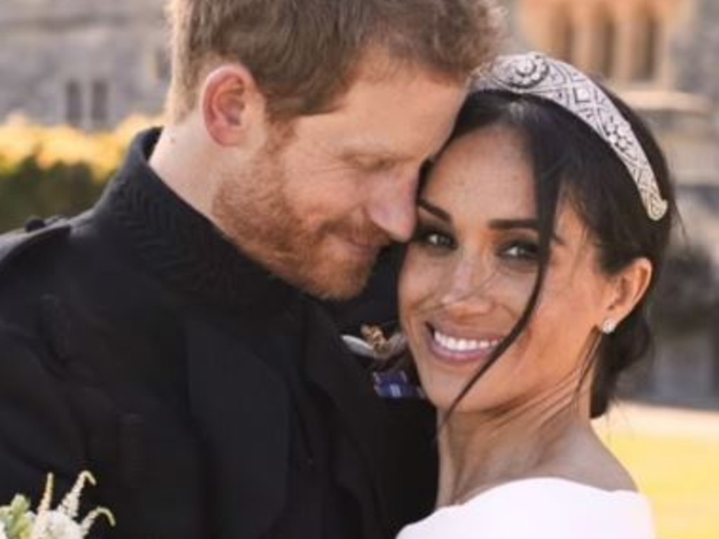 Prince Harry and Meghan Markle on their wedding day. Picture: Netflix