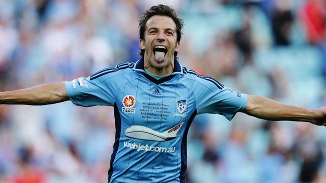 Sydney FC’s signing of Italian superstar Alessandro Del Piero brought global attention to the A-League. Picture: Brett Costello