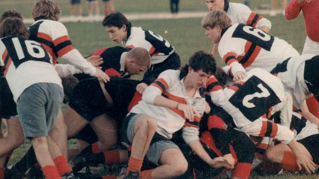 Mark in his high school rugby days.