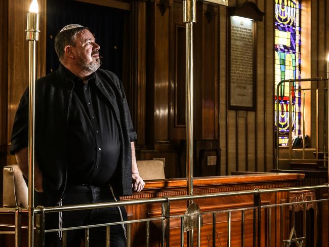 EMBARGO FOR TWAM MAR2024. FEE MAY APPLY.Evan Thornley in a synagogue in Melbourne. Julian Kingma/TWAM