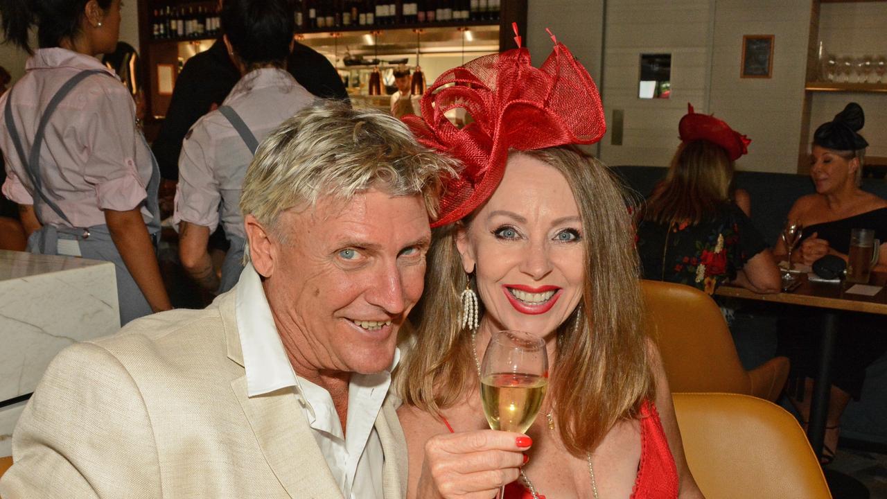 Paul Hume and Kimberlie Wallace at Melbourne Cup celebrations at Miss Moneypenny's, Broadbeach. Picture: Regina King