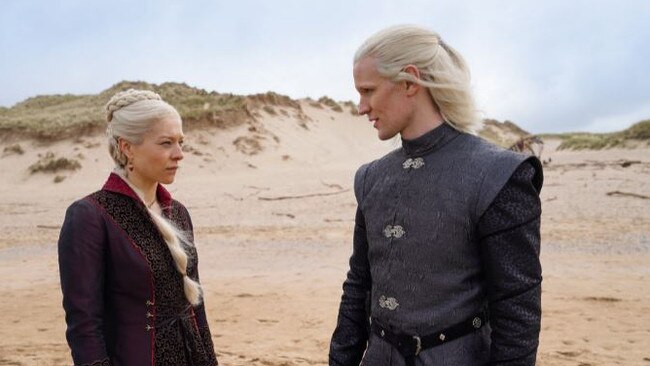 Princess Rhaenyra Targaryen and Prince Daemon Targaryen. from House of the Dragon, the Game of Thrones prequel.