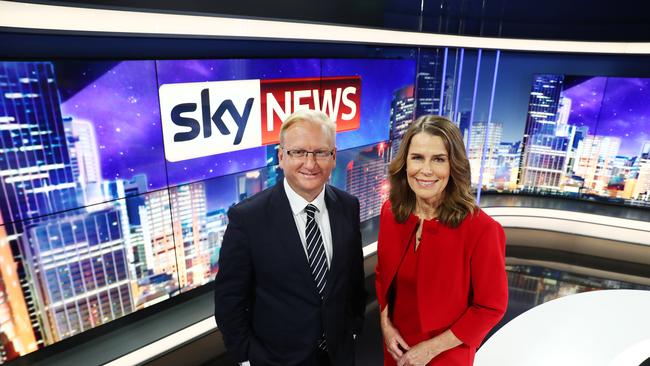 Sky News chief executive Paul Whittaker and business correspondent Ticky Fullerton. Picture: John Feder