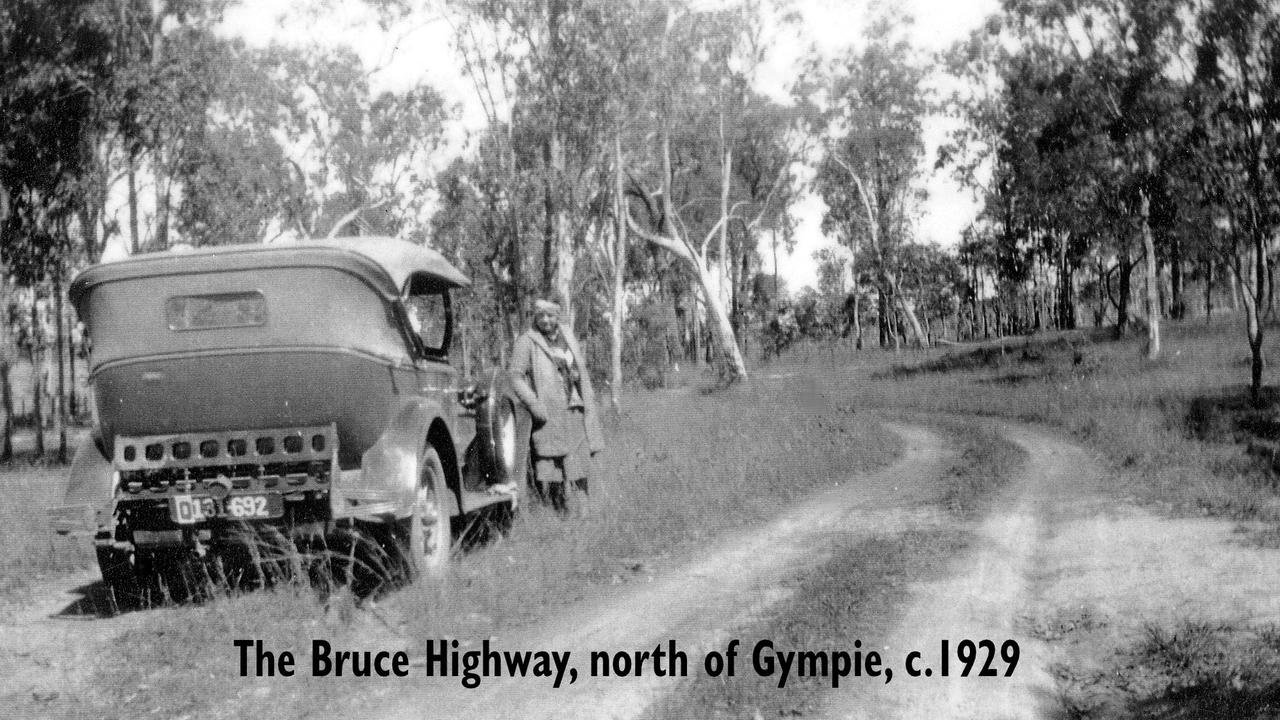 The Bruce Highway bush track north of Gympie in 1929. Pic: Hervey Bay Historical Village and Museum