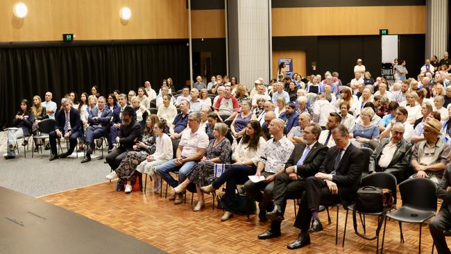 A section of the crowd at the Gold Coast community solidarity gathering in Robina.