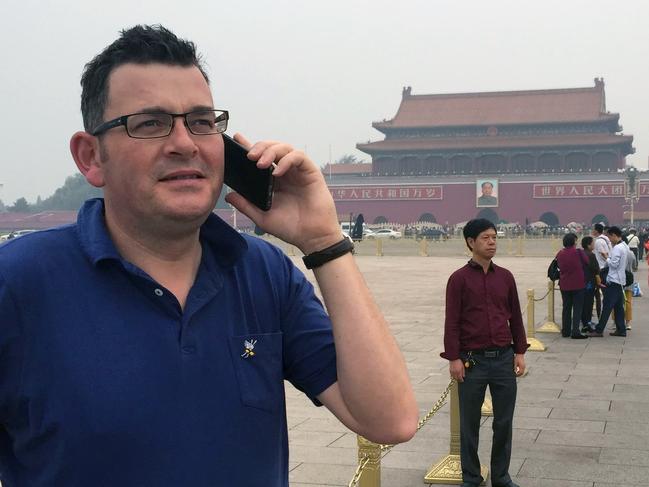 22/09/2020: Victorian Premier Daniel Andrews at Tiananmen Square in Beijing.