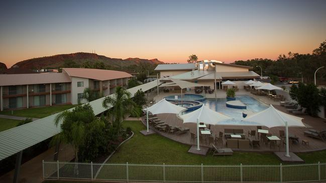 Sunrise at the Lasseters in Alice Springs. Picture: Justin Kennedy