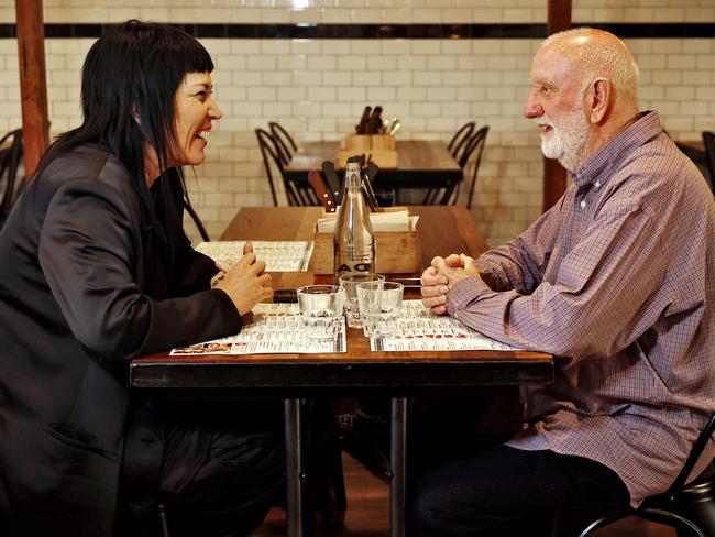 Journalist and wannabe fighter Cydonee Mardon with Johnny Lewis at their High Steaks lunch. Picture: Sam Ruttyn