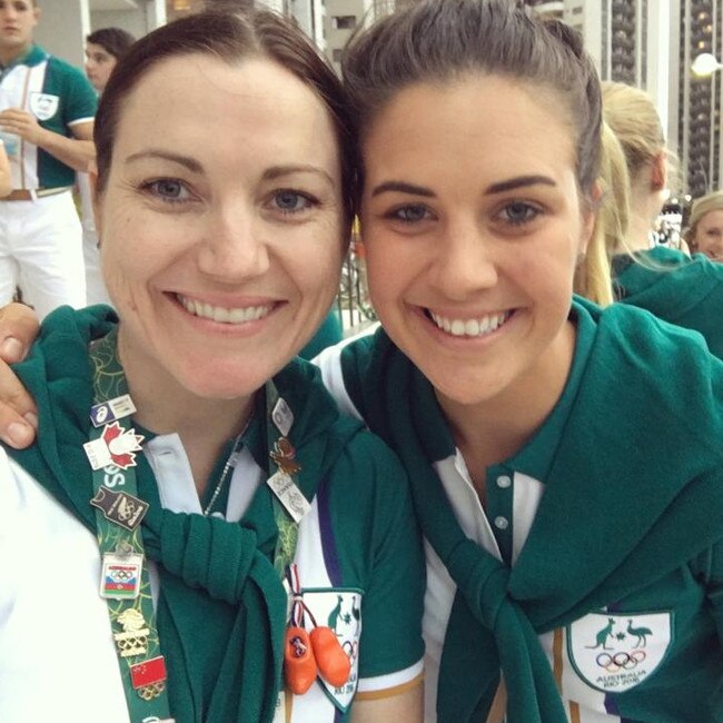 Olympians Anna Meares and Melissa Hoskins.