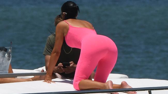 Kim Kardashian: Short Bodysuit Outfit