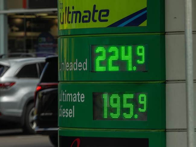 Petrol Prices at OTR West Tce. Pictured on April 7th 2023.  Picture: Ben Clark