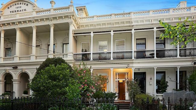 Melbourne’s top sale was in Albert Park, when $5.5m was paid for the historic terrace at 45 St Vincent Place South.