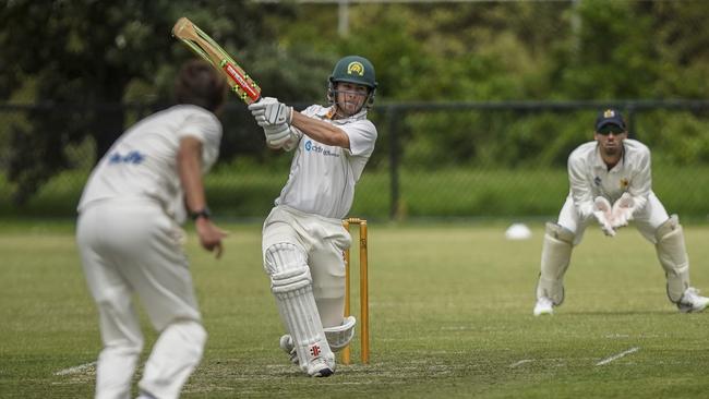 Kyle Rayner batting for Box Hill. Picture: Valeriu Campan