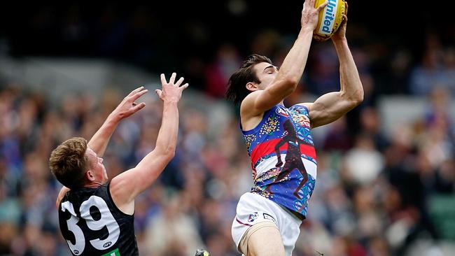 Easton Wood was a standout last time the Western Bulldogs played Collingwood. Picture: Michael Klein