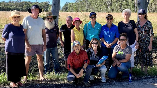 James Creek residents in front of the proposed development site.