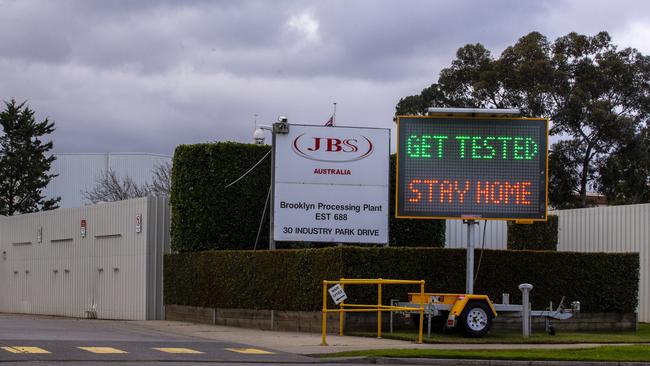 JBS abattoir in Brooklyn had an outbreak earlier this year. Picture: Wayne Taylor/NCA NewsWire.