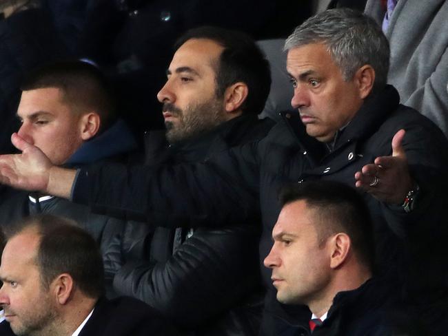 Manchester United manager Jose Mourinho during the Premier League soccer match between Swansea City and Manchester United at the Liberty Stadium, Swansea, Wales. Sunday Nov 6, 2016. (Nick Potts/PA via AP)