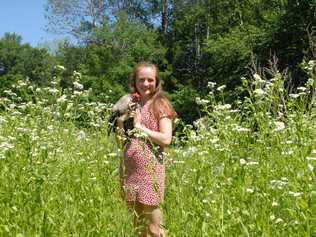 Molly Jennings with Jack Frost the Rooster. Picture: Contributed