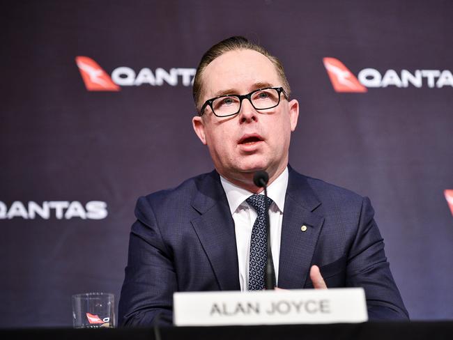 Qantas chief executive Alan Joyce has already declared international passengers will require the vaccine to travel. Picture: NCA NewsWire/Flavio Brancaleone