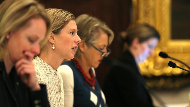 Labor leader Rebecca White directs a question to Michael Ferguson during Question Time. Picture: SAM ROSEWARNE.