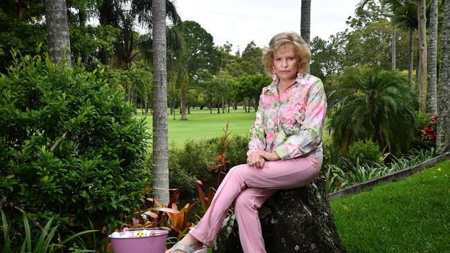 Rhonda Schou has collected the errant golf balls that end up peppering her home and nearly hitting her from wayward Surfers Paradise Golf Club players. Picture: John Gass