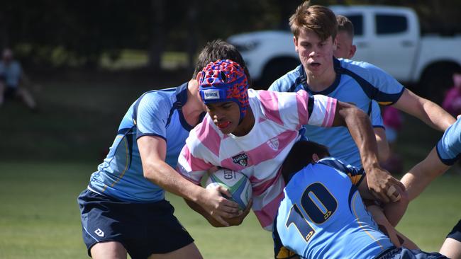 St Columban's and John Paul College in action earlier in the season.