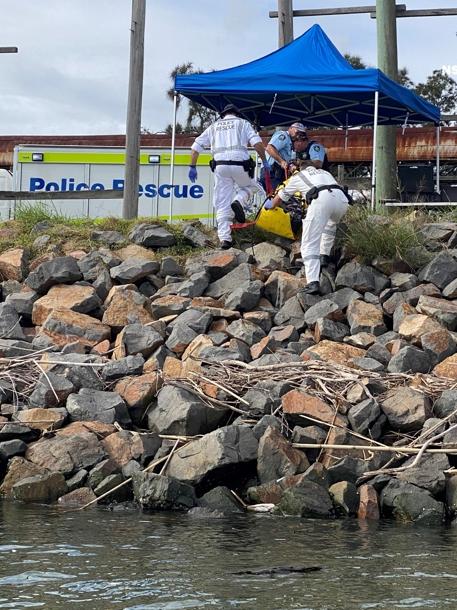 A drug mule has drowned while trying to smuggle more than 50 kilograms of cocaine to shore near the Port of Newcastle. Picture: NSW Police