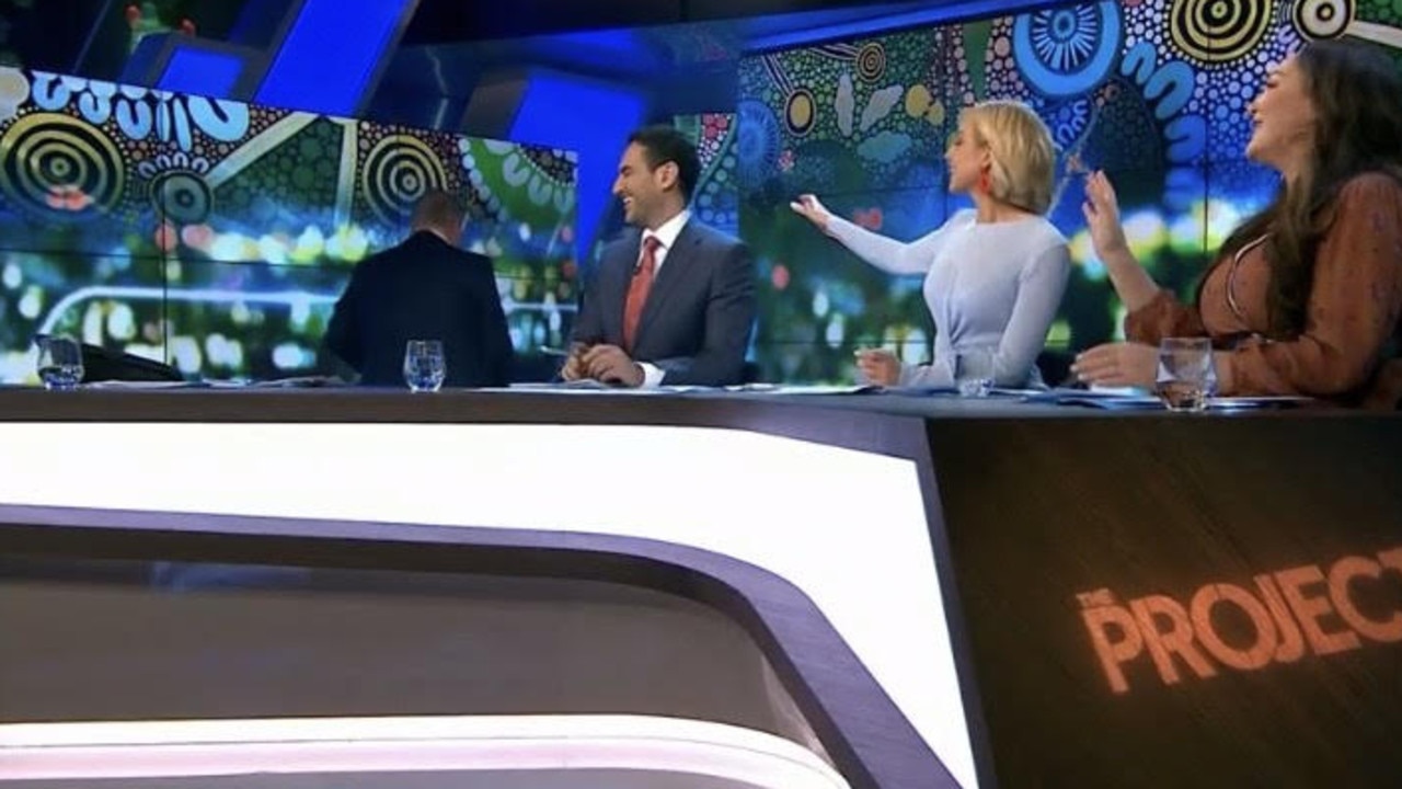 The segment they planned to be funny turned even more hilarious with this walk off. Picture: Channel 10