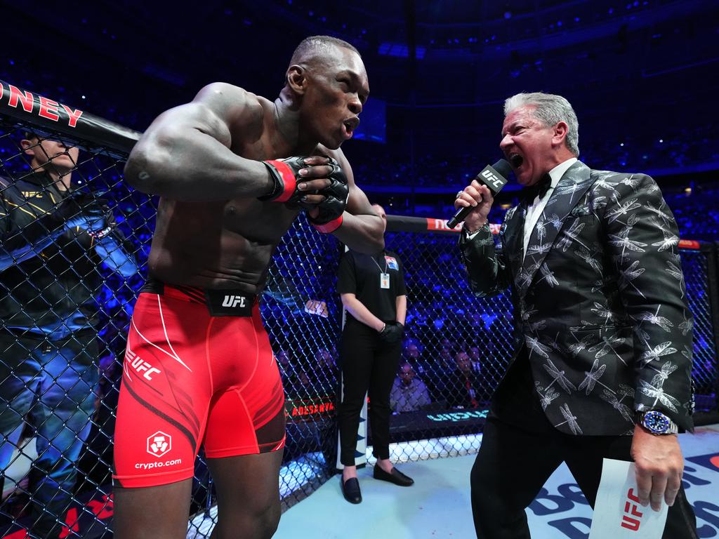 The stars expect Israel Adesanya to win at UFC 305. Picture: Chris Unger/Zuffa LLC via Getty Images