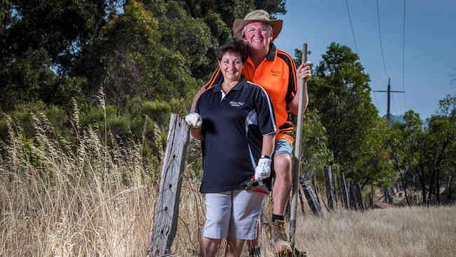 Massive task: BlazeAid founders Kevin and Rhonda Butler expect the fence rebuild to take 12 months. Picture: Jake Nowakowski