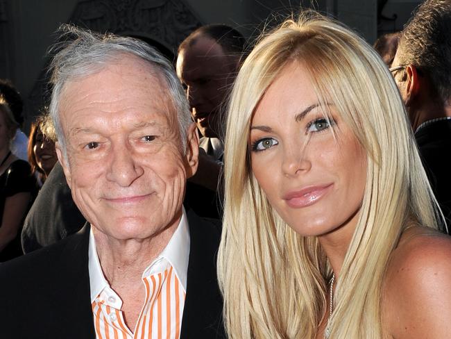 HOLLYWOOD - FILE: Hugh Hefner and Crystal Harris arrive at the world premiere of Paramount Pictures and Marvel Entertainment's |Iron Man 2| held at El Capitan Theatre on April 26, 2010 in Hollywood, California. According to reports June 14, 2011 Crystal Harris has called off her wedding with Hugh Hefner. The wedding was scheduled for June 18, 2011 at the Playboy Mansion. (Photo by Kevin Winter/Getty Images)