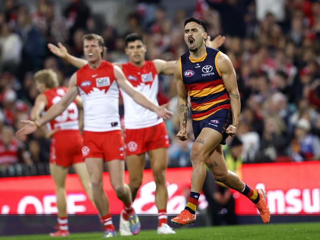 Izak Rankine and the Crows dominated Sydney on Saturday night. Picture: Phil Hillyard