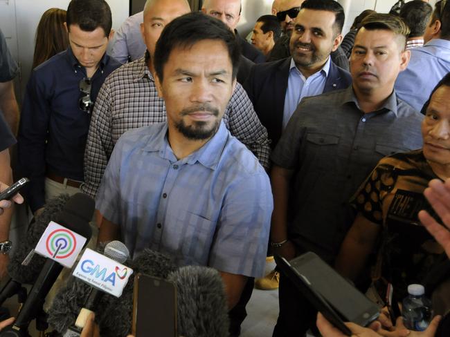 Boxing legend Manny Pacquiao won’t be watching his old rival.