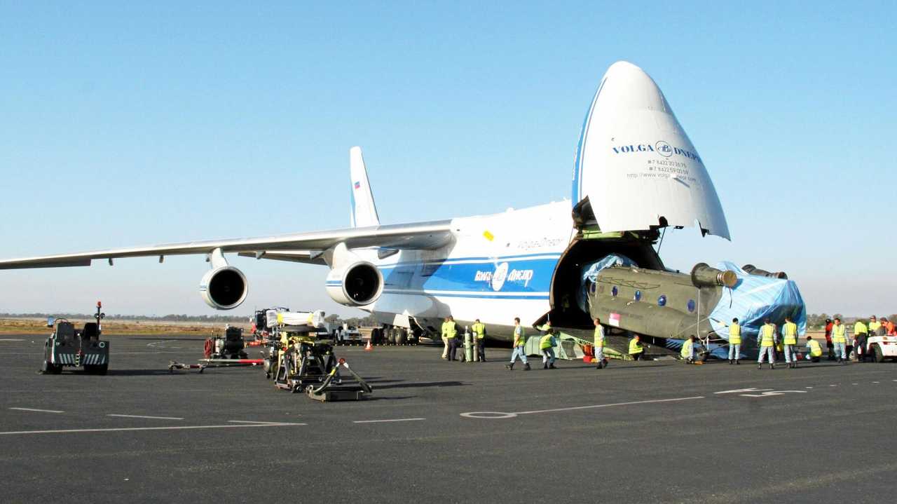 ‘Plane enthusiasts’ dream’: Massive military aircraft in Rocky right ...