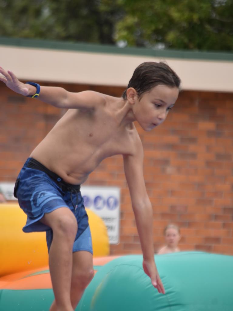 PARTY TIME: There were plenty of splatters and splashes at Dalby's pool party on Saturday.