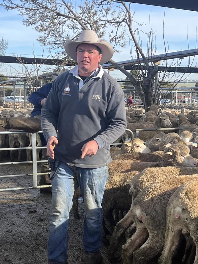 Auctioneer James Tierney of Riverina Livestock Agents, Wagga Wagga. Picture: Nikki Reynolds