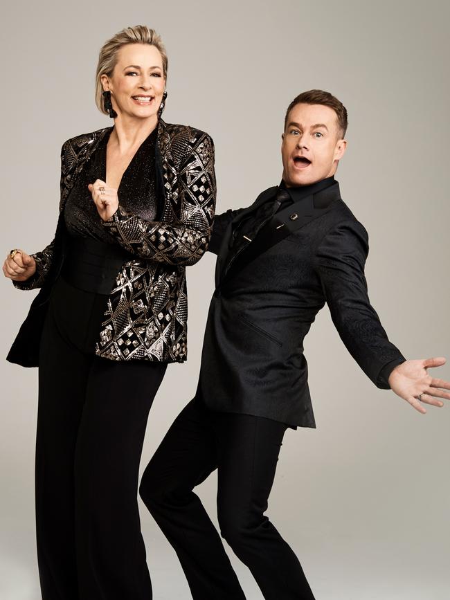 Grant Denyer and Amanda Keller. Picture: Channel 10 