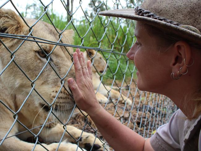 Zoo keeper Jennifer Brown as attacked by two lions at Shoalhaven Zoo on May 29. Picture: Facebook