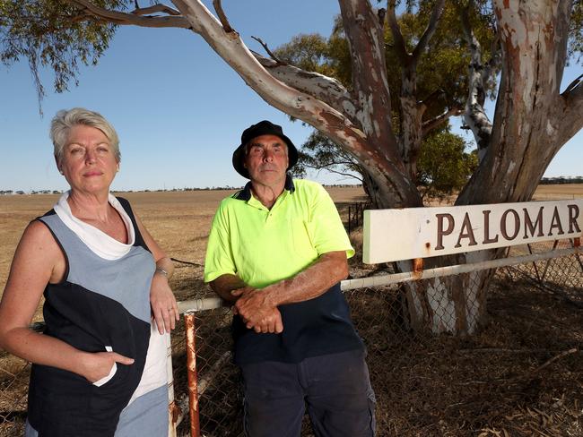 5/02/2019Angela Fairhall and husband Peter Repacholi on their farm 'Palomar' at KondininPic Colin Murty The Australian