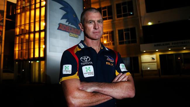 Crows coach Phil Walsh starting his day at the Adelaide Football Club. Photo Sarah Reed