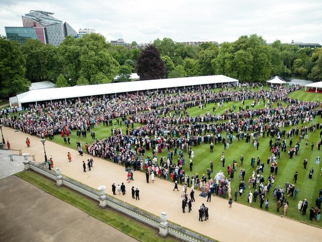 Guests attend a garden party at Buckingham Palace on May 16, 2017 in London, England. Picture: Getty