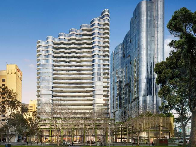 The proposed Flinders Bank development by Century Group at the corner of Flinders and Spencer streets.