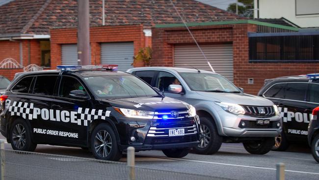 A heavy police presence on the streets of Dandenong last week. Picture: Mark Stewart