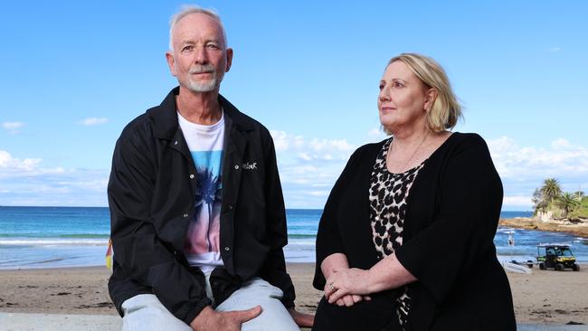 Bronwyn’s brother Andy Read and his wife Michelle at South Cronulla Beach. Picture: John Feder