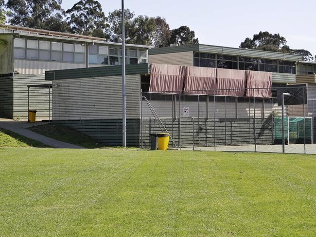 Portable classrooms at Norwood Secondary College.  Picture: Hamish Blair