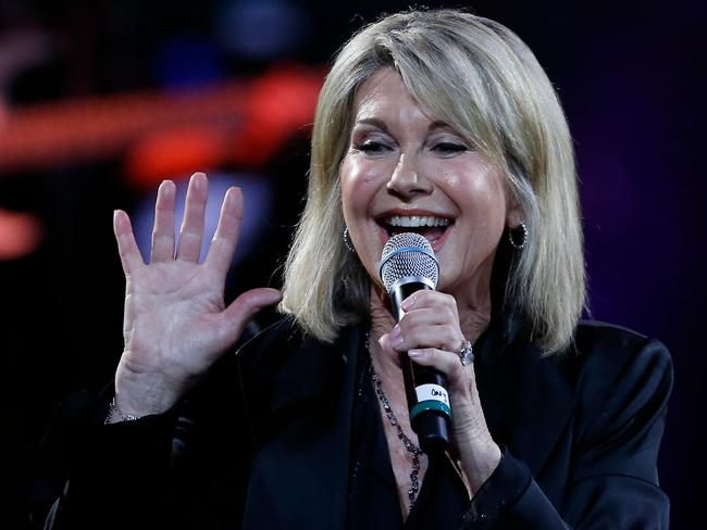 British-Australian singer Olivia Newton-John. Picture: Paul Plaza/AFP