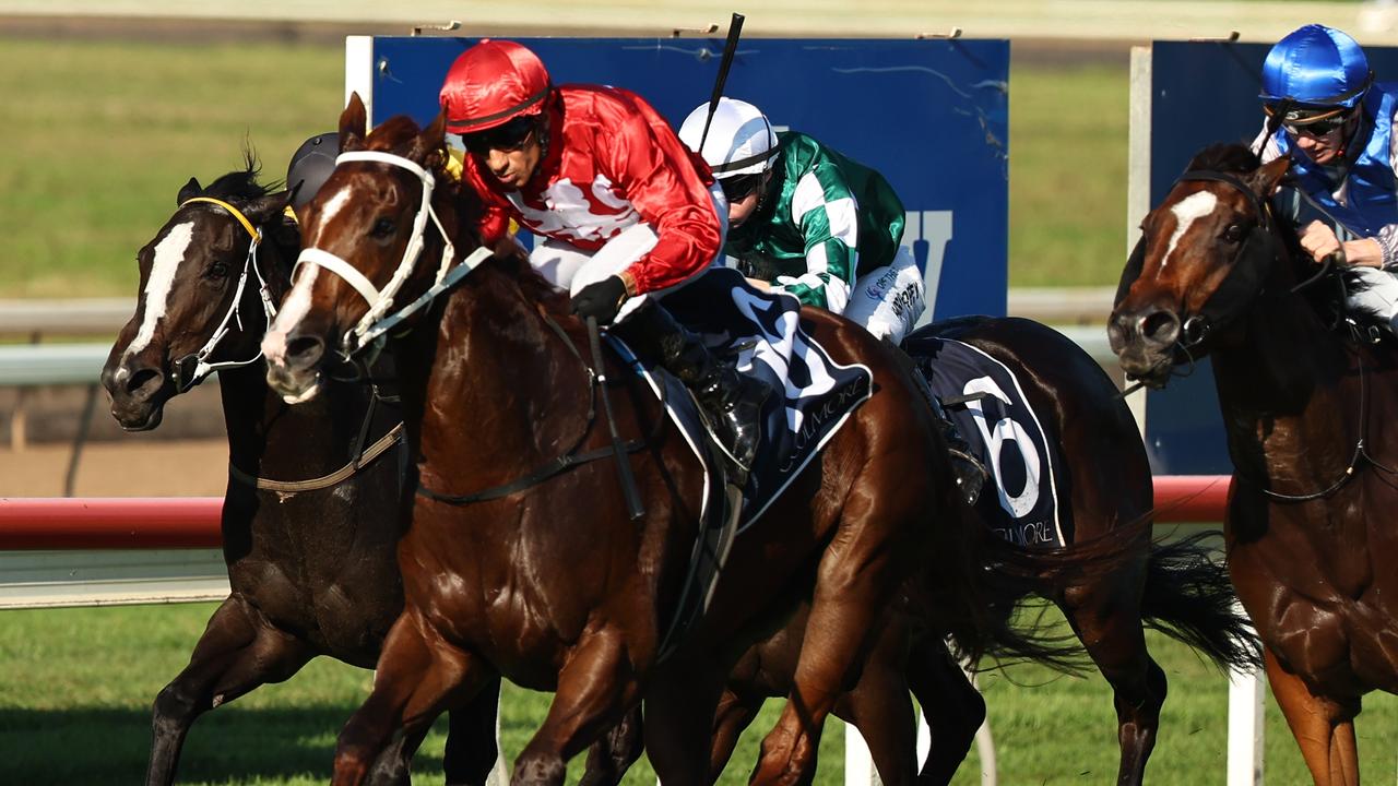 Summer Flame and Jeff Penza win the Listed Denise’s Joy Stakes. Picture: Getty Images