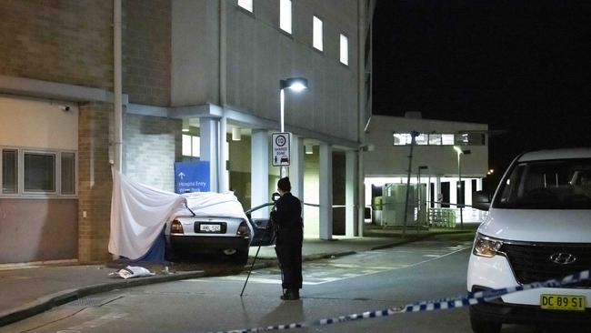 Two people died after a driver ploughed into a pedestrian outside Nepean Hospital. Picture: Daily Telegraph/ Monique Harmer